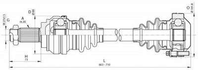 OPEN PARTS drs634800 -  Приводной вал